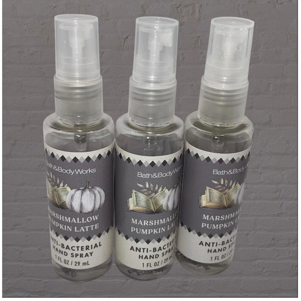 Bath & Body Works Marshmallow Pumpkin Latte Hand Spray 1 oz Lot x3 BBW Sanitizer